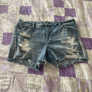 American Eagle midi jean shorts